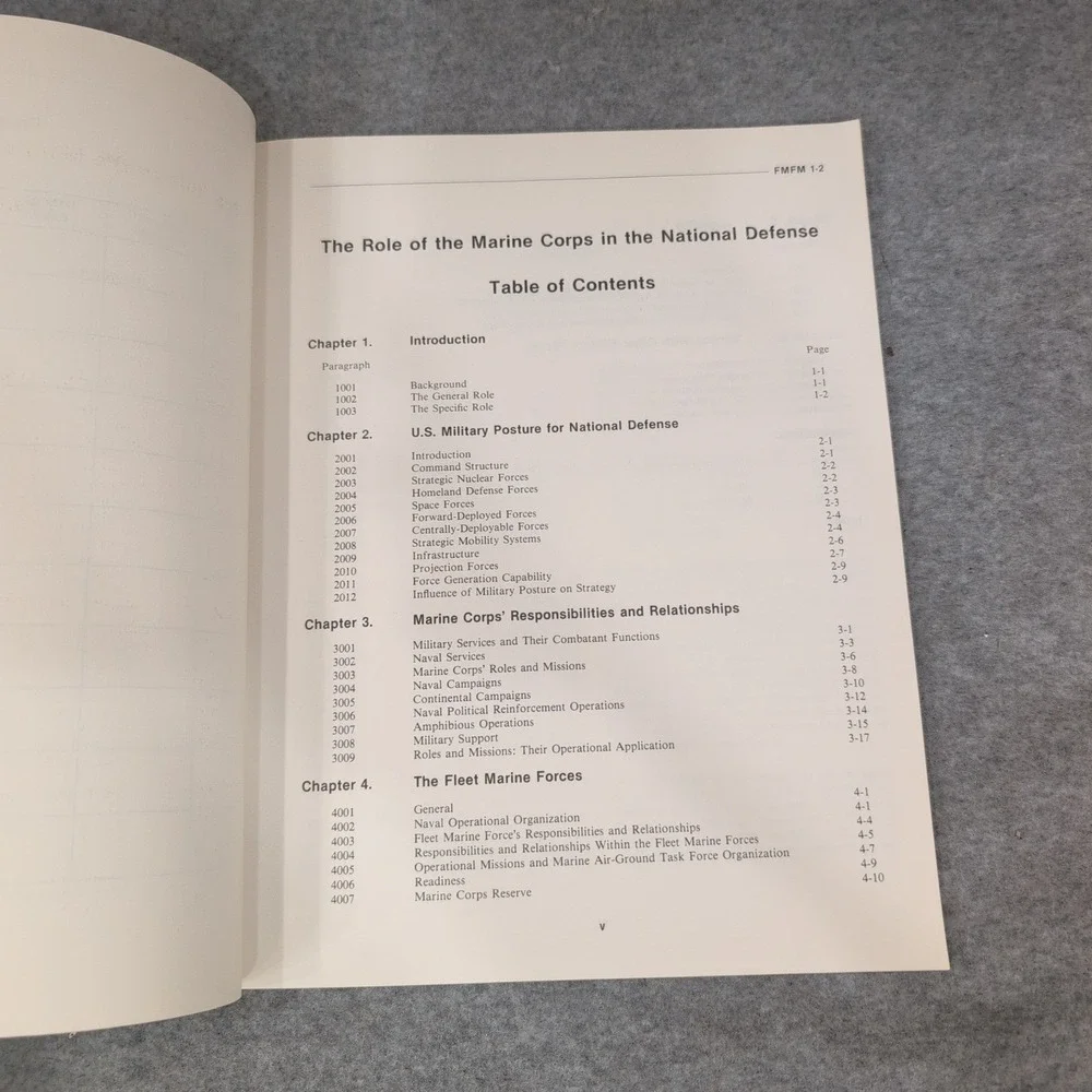 US Marine Corps FMFM 1-2 Role of the Marine Corps in National Defense 1991 Manua - Picture 3 of 4